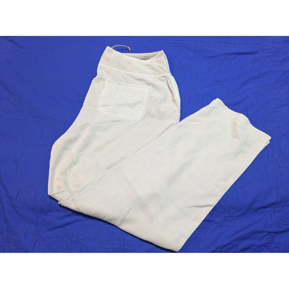 Carbon 2 cobalt Pants Womens 12 Beige Twill Relaxed Khakis Pockets Casual NWT